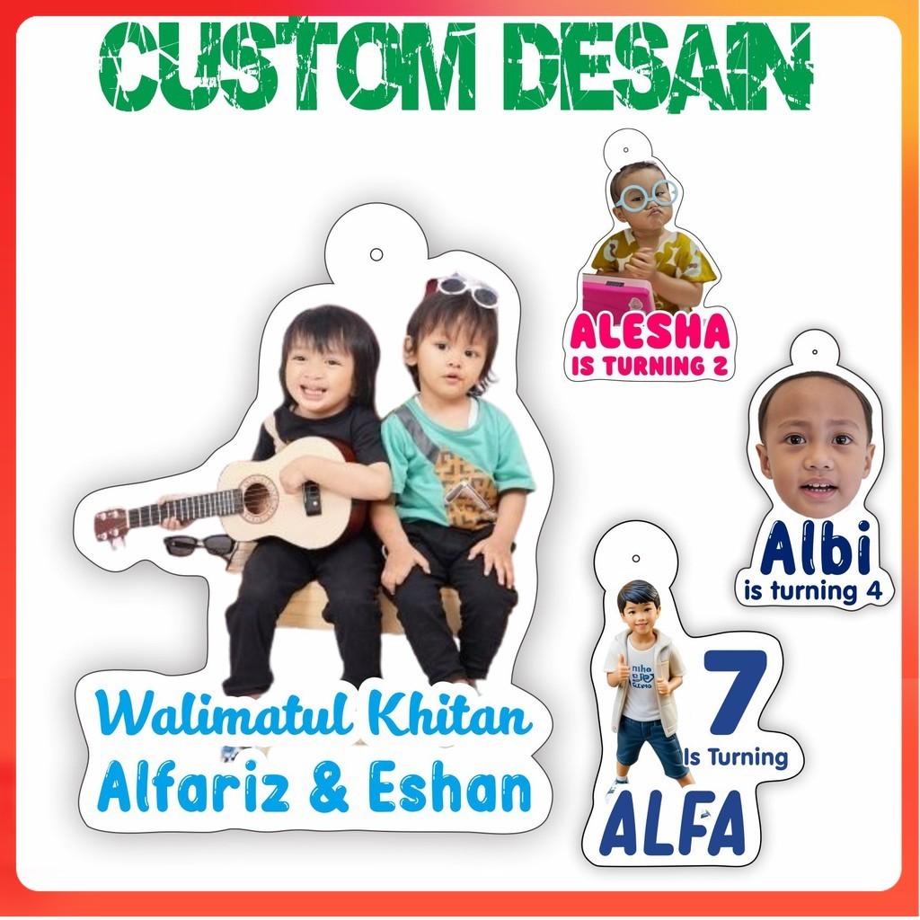 

Hang Tag Gambar Cetak Custom Nama dan Foto Ultah Isi 20 pcs Proses Cepat | ArshaPrint