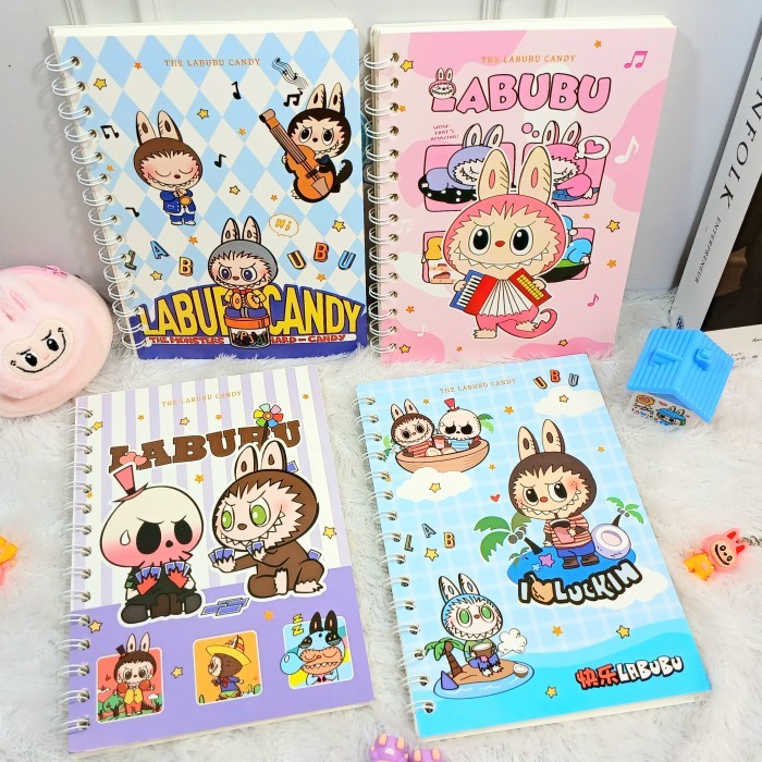 

Buku Binder Spiral LABUBU Ukuran A5 Super Cute Lucu Kertas Bergaris / Buku Tulis Labubu Favorit Anak Kekinian Alat Tulis Sekolah Fancy Terlengkap