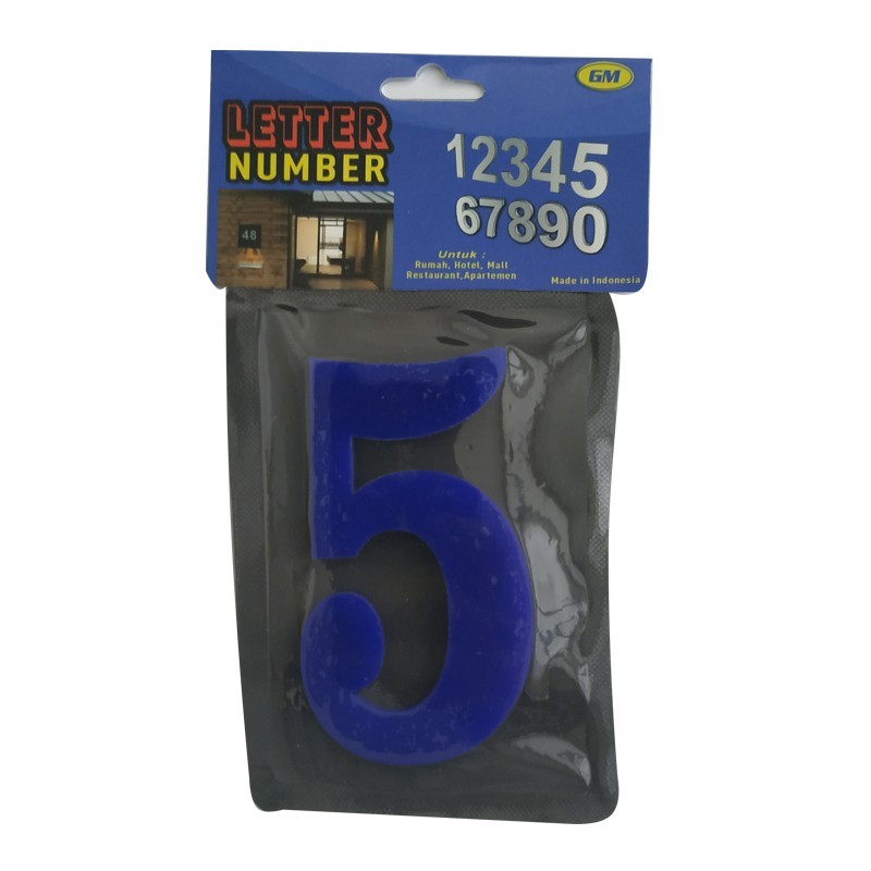 

GM LABEL ACRYLIC ANGKA 5 TEMPEL 10CM