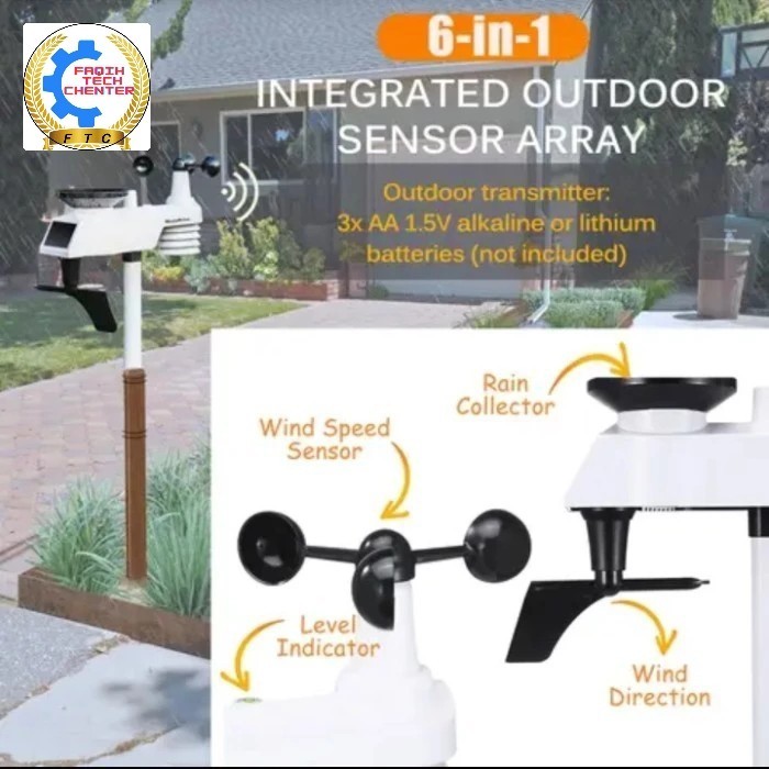 

Wireless Weather Station WiFi Rain Gauge Wind Speed Outdoor Nicety 366