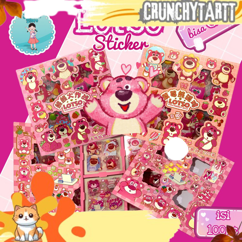 

VIRAL Stiker Strawberry Bear isi 100 pcs Sticker Beruang Pink Toy Story Cute Bear/Stiker 100 Lembar Sanrio Stiker Box Murah Kuromi Cinnamoroll My Melody/Strawberry Bear Sticker/Stiker Strawberry Bear/Cute Bear Sticker JASMINE