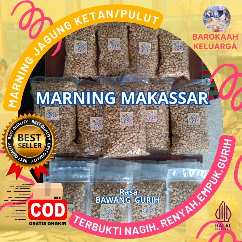 

camilan Marning makassar rasa original gurih PALING MURAH dan aseli dari jagung ketan/pulut