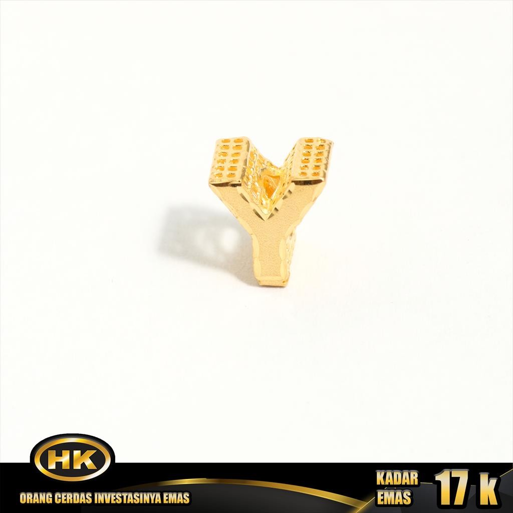 HK Mustika Gold - Liontin Emas 17K - Huruf Y