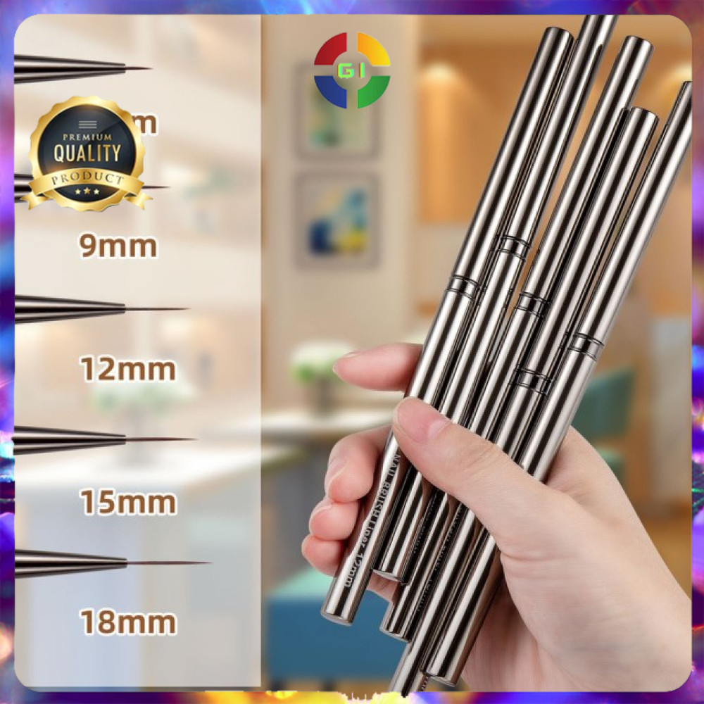 (GI) Alat Kuas Brush Nail Art Set Lengkap 5 PCS