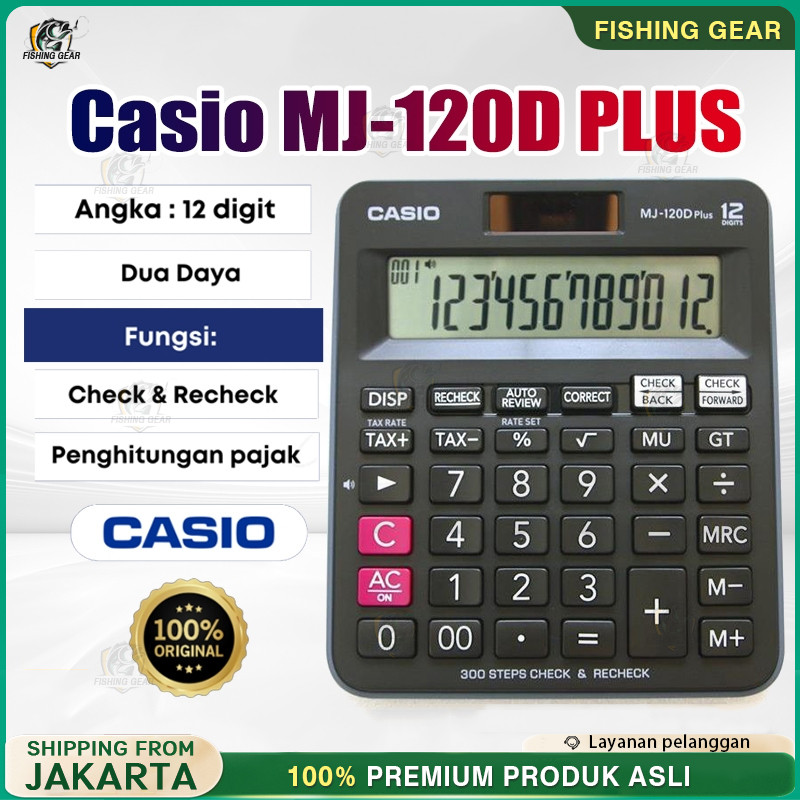 

Kalkulator Scientific Casio DJ-120D PLUS/MJ-120D PLUS Kalkulator Meja Check Correct 100% Asli