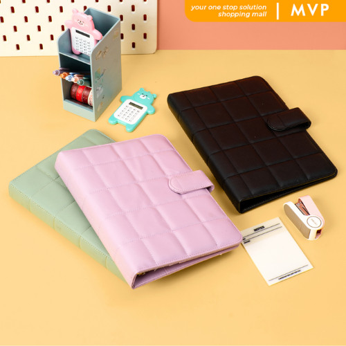 

MVP Binder Polos A5 Puffy 20 Ring Buku Agenda Kulit Sintetis PU Leather Notebook Polos Eksklusif