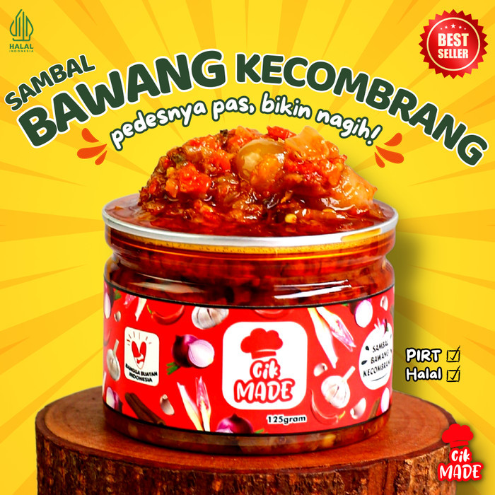 

✨TERLARIS -Sambal Bawang Kecombrang " Cik Made " - 125 Gram