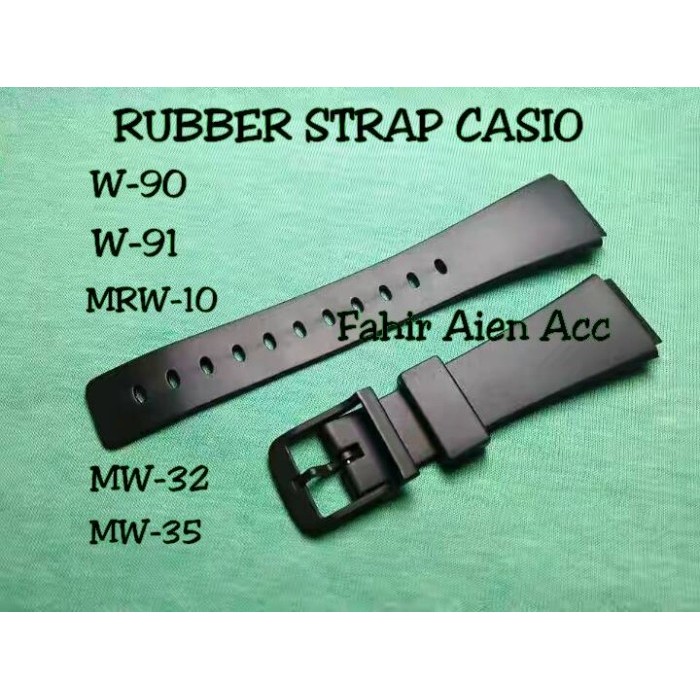 Strap Tali Jam Tangan CASIO W-91/RUBBER STRAP CASIO W91/Tali Jam CASIO
