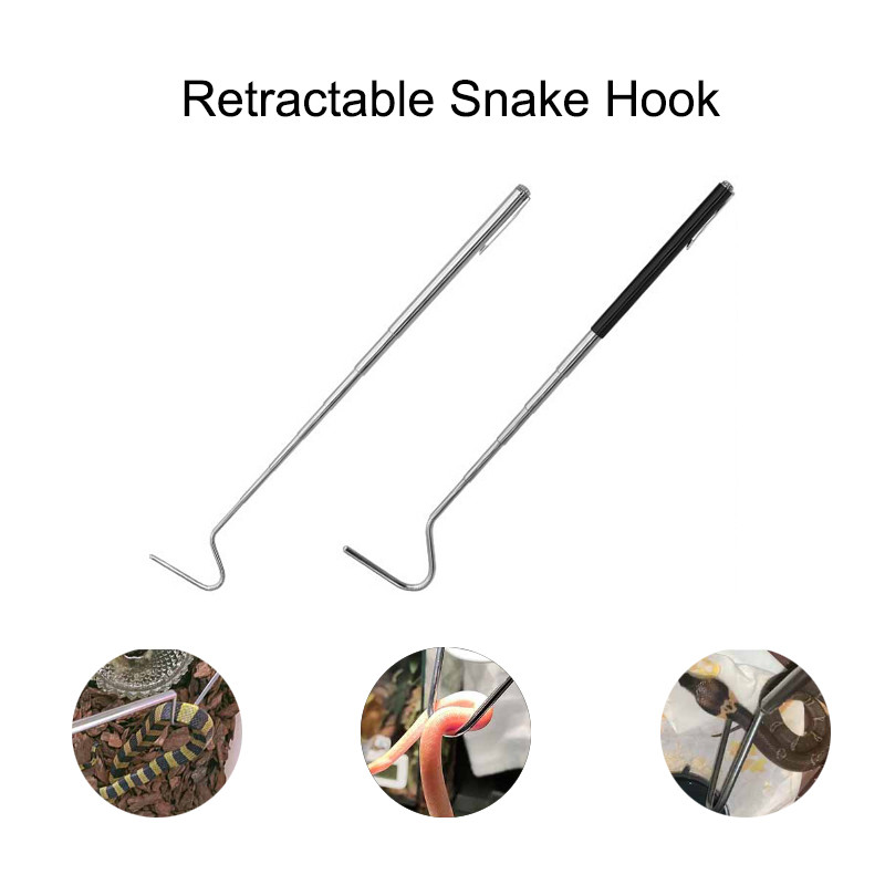 Snake Hook Retractable Professional Snake Catching Tool Convenient Stainless Steel Reptile Hook Exte