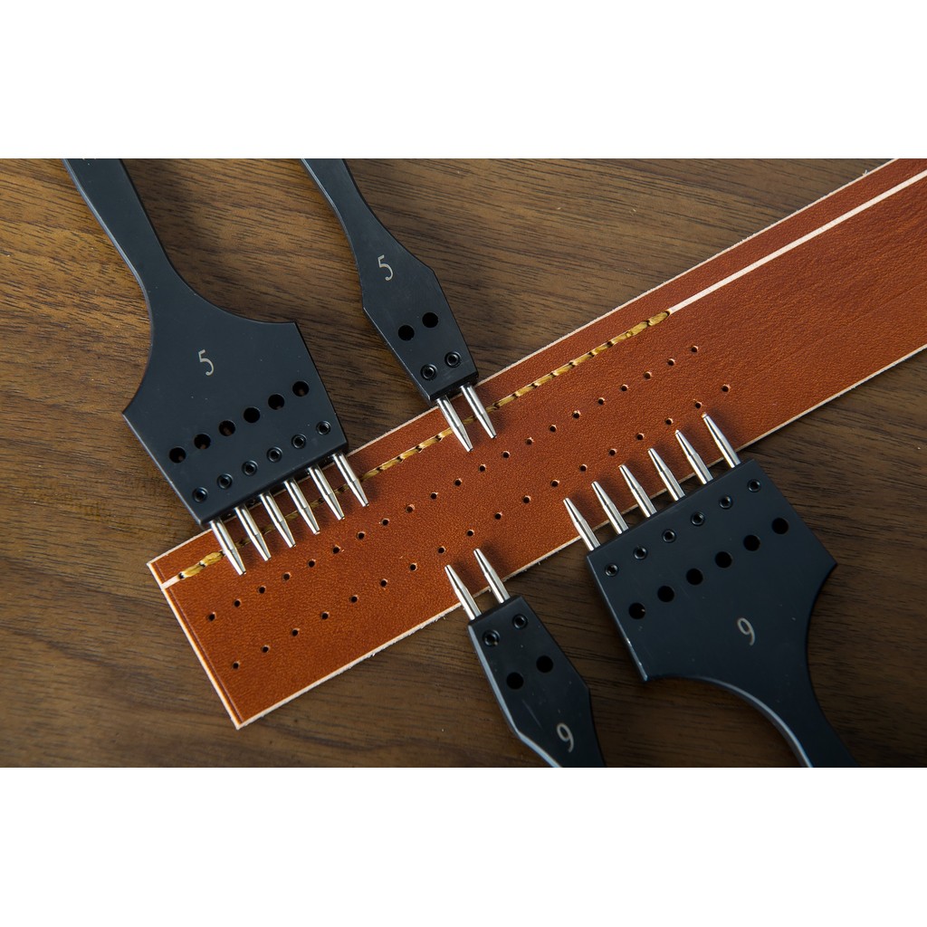 

'Update Version' Detachable Veg Tanned Leather Round Chisels Round Stitching Chisel Set 4/5/6MM