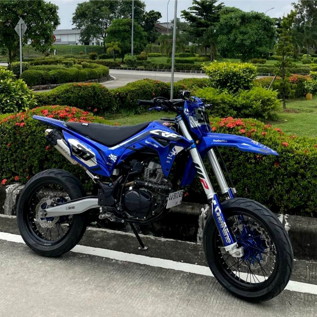 DECAL CRF 150 L FULL CHROME BIRU |decal klx bf | decal wr | decal dtracker | decal yz | decal gordon