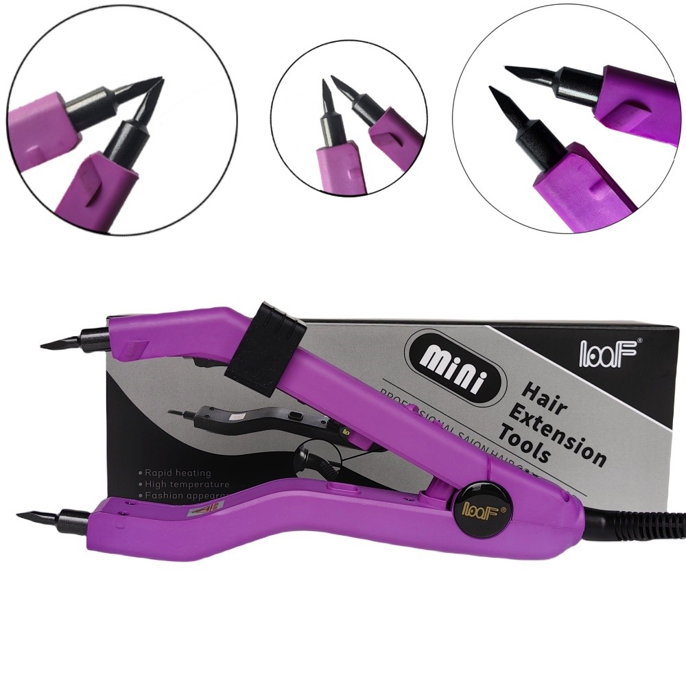 609B Sharp Tip  Adjustable Temperature 220℃ Smart Mini Heating Hair Extension Iron, Fusion Hair Exte