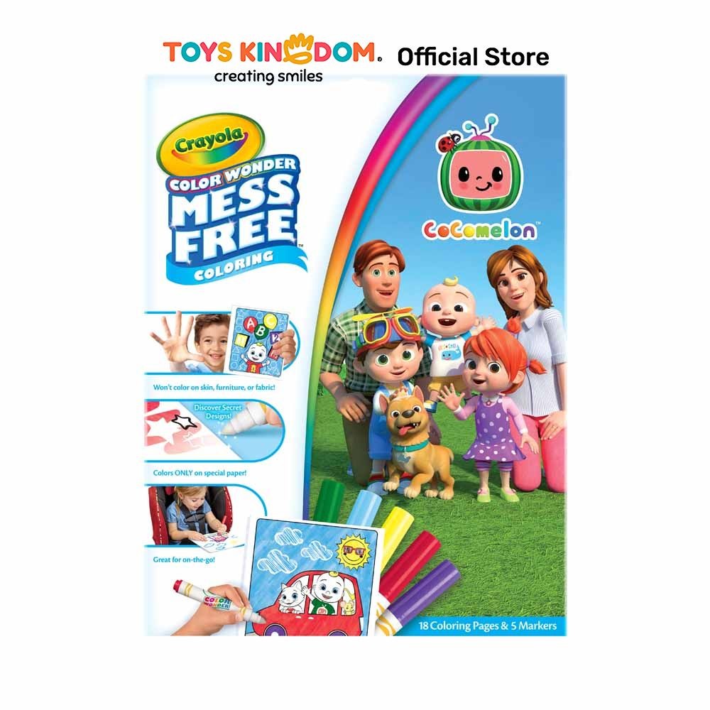 

Toys Kingdom Crayola Wonder Mess Free Cocomelon Colorpage Marker 752788 Alat Mewarnai Peralatan Sekolah Alat Menggambar Coloring Book