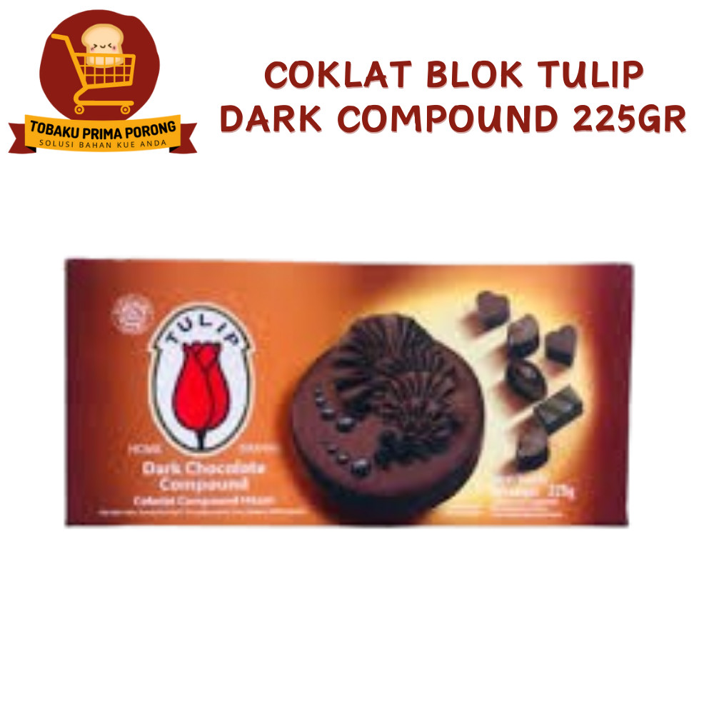 

COKLAT BLOK TULIP DARK COUMPOUND 225GR