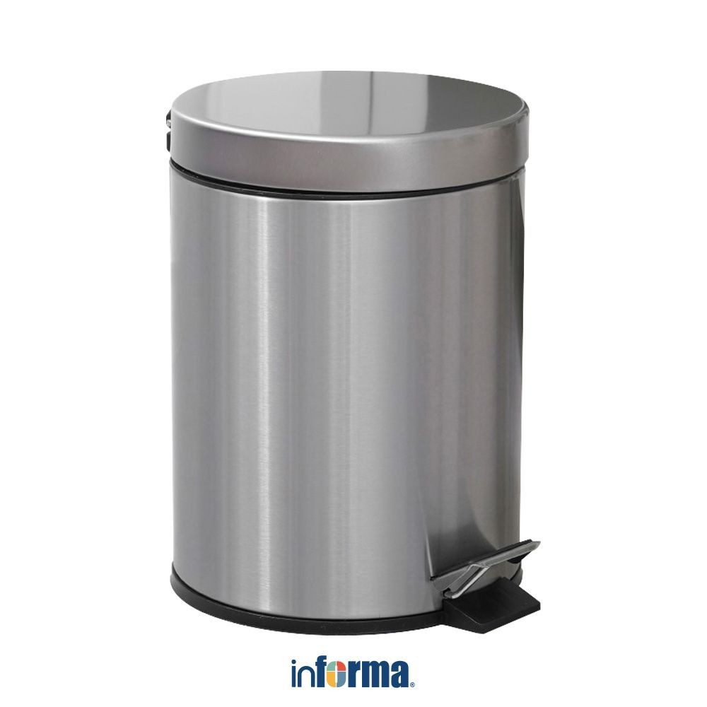 Informa Tempat Sampah 5 ltr Stainless Fingerprint Slow Close Tong Sampah Wadah Pembuangan Alat Keber