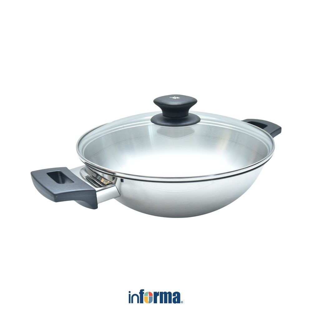 Informa Wmf 28 cm Party Wajan Wok Dengan Tutup Frypan Pan Wok Wajan Penggoreng Alat Masak Perlengkap