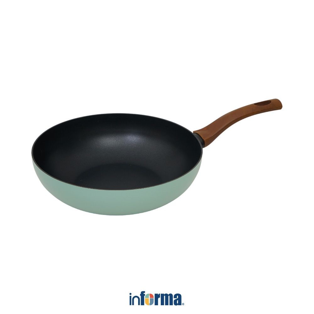 Informa Flonal 26 cm Botanica Wajan Penggorengan - Hijau Frypan Pan Masak Teflon Penggoreng Alat Mas