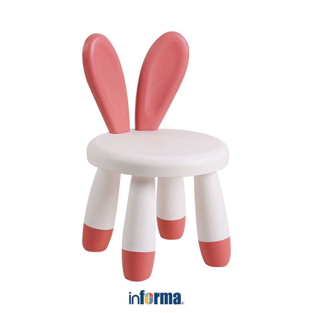 Informa Kira Kursi Anak Bunny - Merah Bata Tempat Duduk Anak Kids Chair Bangku Sandaran Bangku Anak 