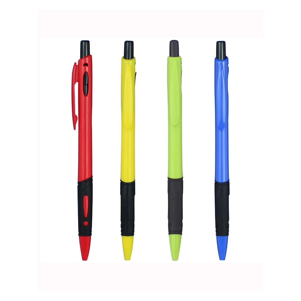 

Cheap Retractable Plastic Ball Pen Rubber Grasp Smooth Writing Ballpoint Add Logo Pen Customized Promotional Gift Pens Advertise