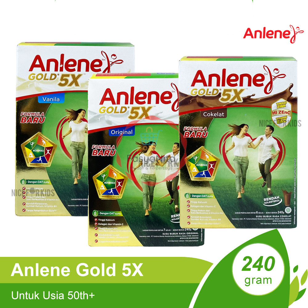 

Anlene Gold Ukuran 240gr / Susu Bubuk Tinggi Kalsium Membantu Memelihara Kepadatan Tulang - Fasyanita Denpasar