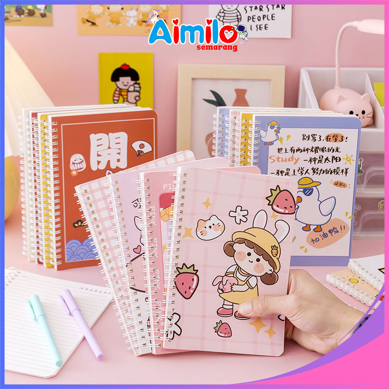 

Aimilo Korea Diary Book Motif Karakter / Catatan Harian Kecil NoteBook Ukuran A5 Berbagai Motif Karakter Buku Kertas