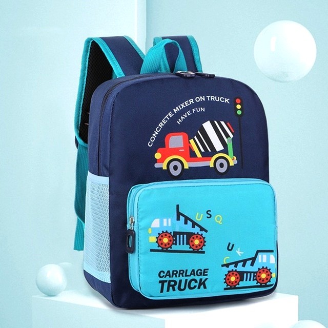 Tas Ransel Anak Sekolah Butik Nels TK SD PAUD Motif Carrlarge TRUCK Premium Sablon DTF Keren