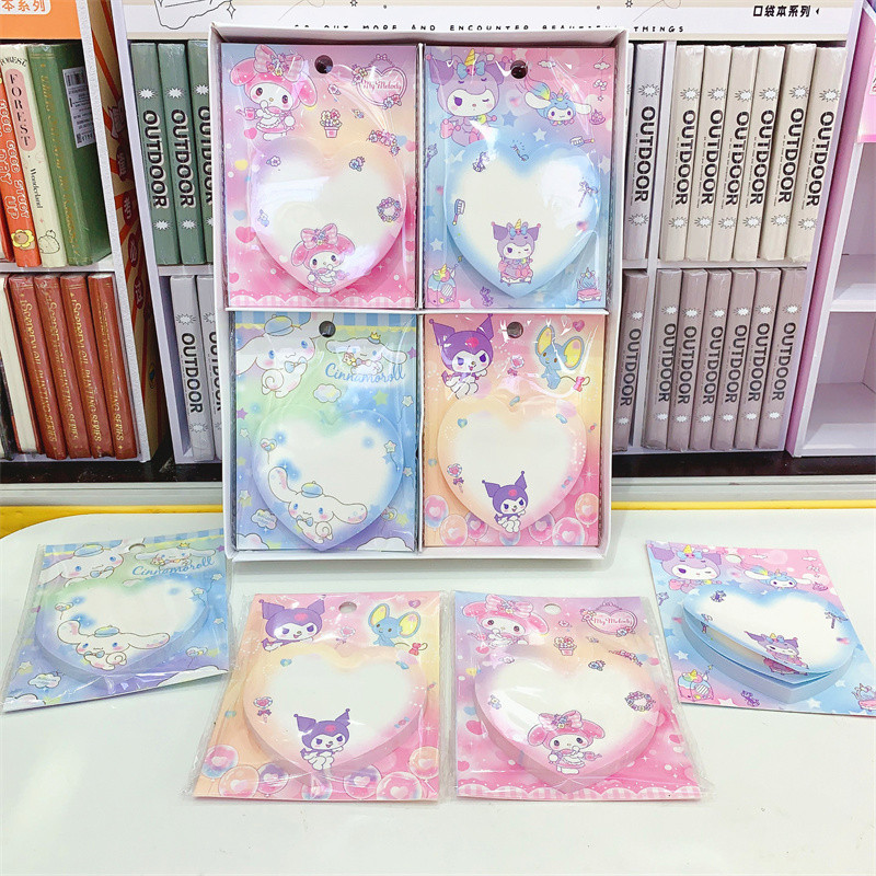 

20pcs/lot Sanrio Melody Kuromi Cinnamoroll Memo Pad Sticky Notes Stationery Label Notepad Planner Sticker Post School Supply