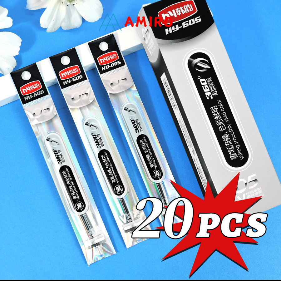 

(20pcs) Refill Tinta Pulpen Cair Hitam / Gel Pen Refil Isi Ulang / Pulpen Isi Refill Kantor