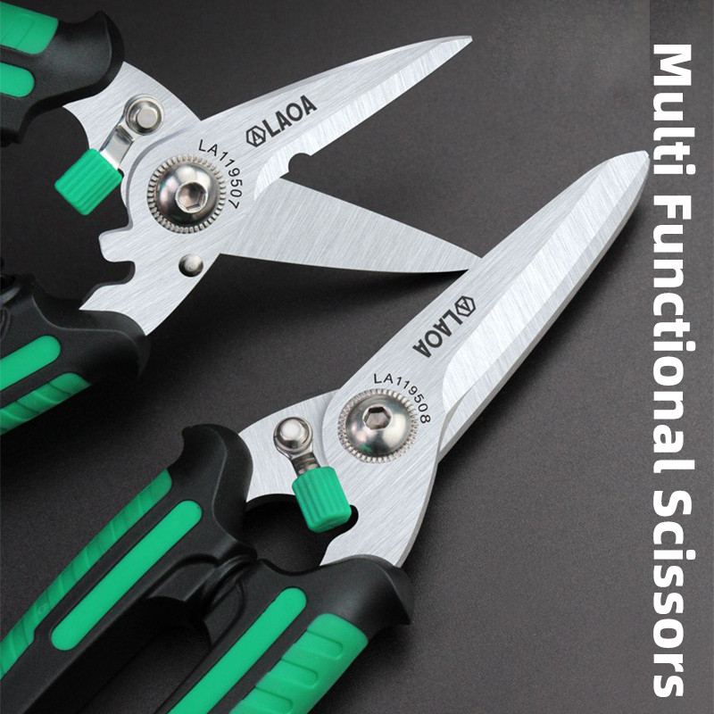 

Stainless Steel Electrician Scissors Multifunction Manually Shears Groove Cutting Wire And Thin Steel Plate Hand Tools