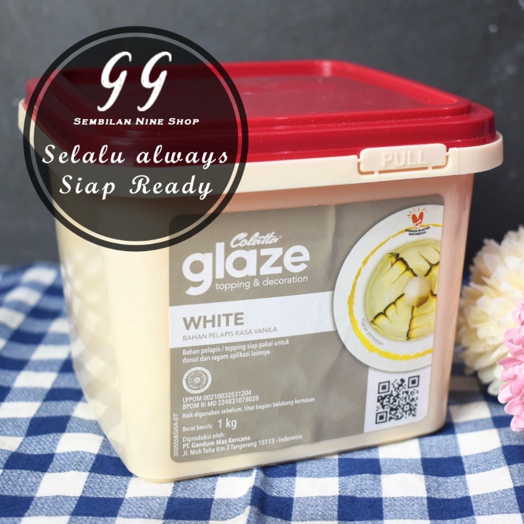 

COLATTA GLAZE WHITE 1 KG Vanilla Glazing Topping Donat Hiasan Kue Dekorasi Cake Decoration