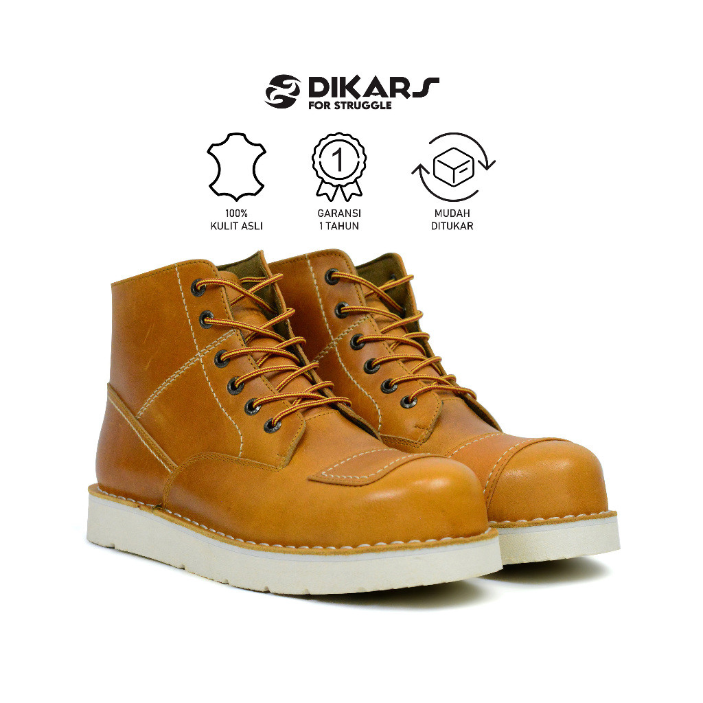 DIKARS - Iron Tan Zipper Safety Boots Riding
