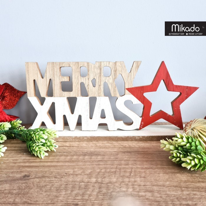 

Wooden Merry Xmas Sign / Hiasan Natal Kayu Lasercut