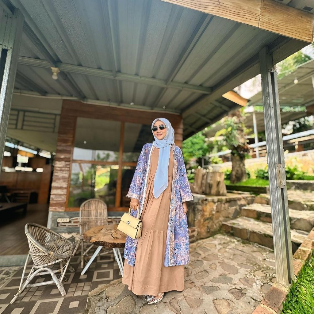 Outer Mayra 2IN1/1 produk 2 Model/Rayon Twil Premium/Cardigan /Outer motif bunga