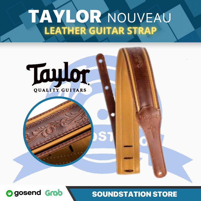 Taylor Nouveau 2.5 inch Leather Guitar Strap | Strap Gitar Kulit Original