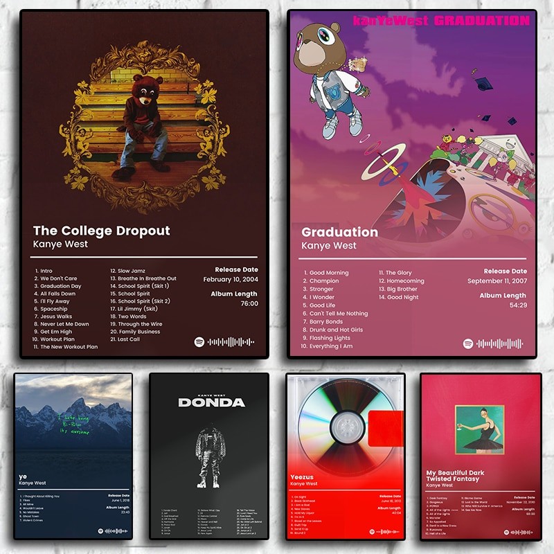 

Rapper Hip Hop Pop Singer Kanye West Poster Aesthetic Jesus Music Album Canvas Print Poster Home Decor Wall Art Mural Room Decor