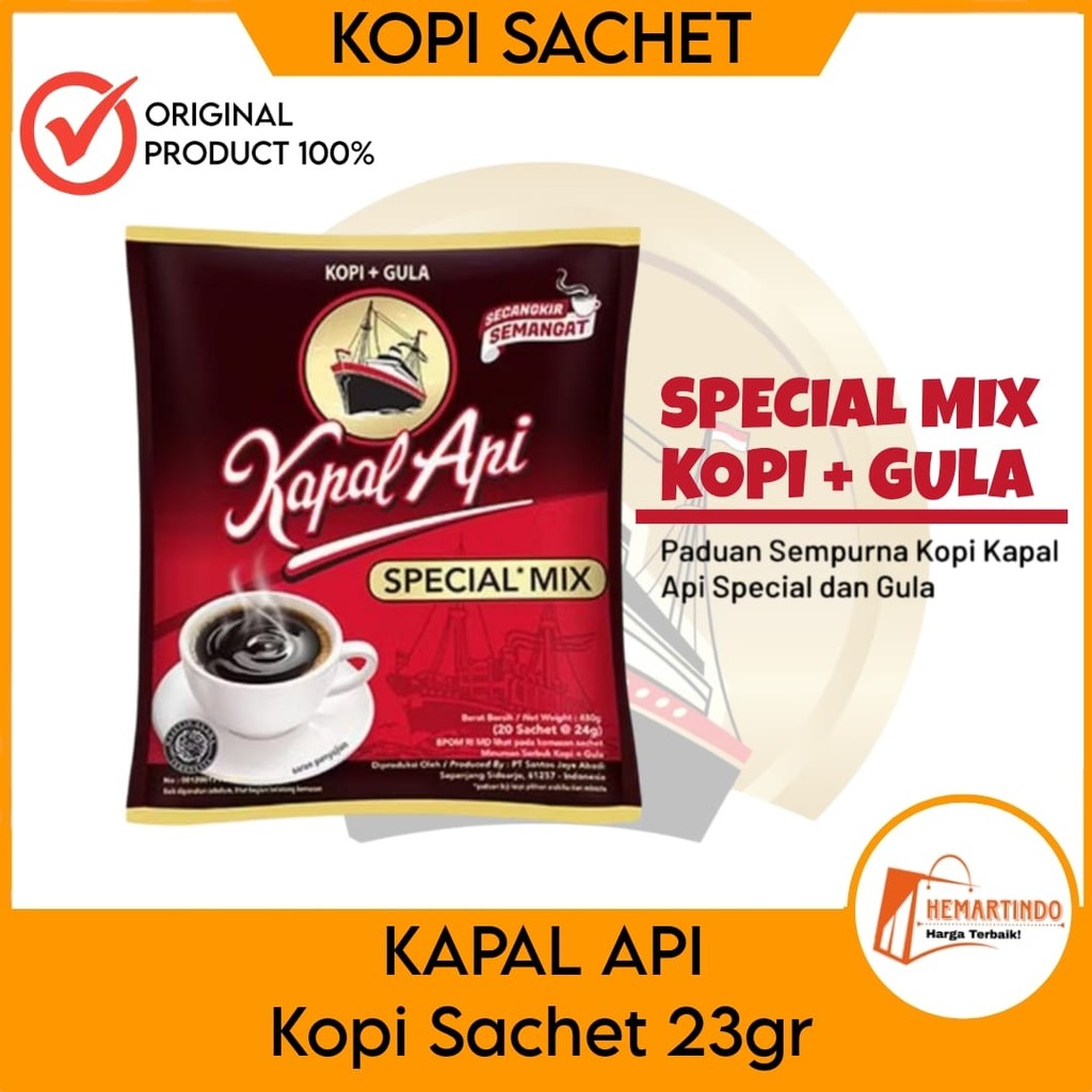 

Kapal Api Kopi Sachet Special Mix 23gr isi 10 pcs