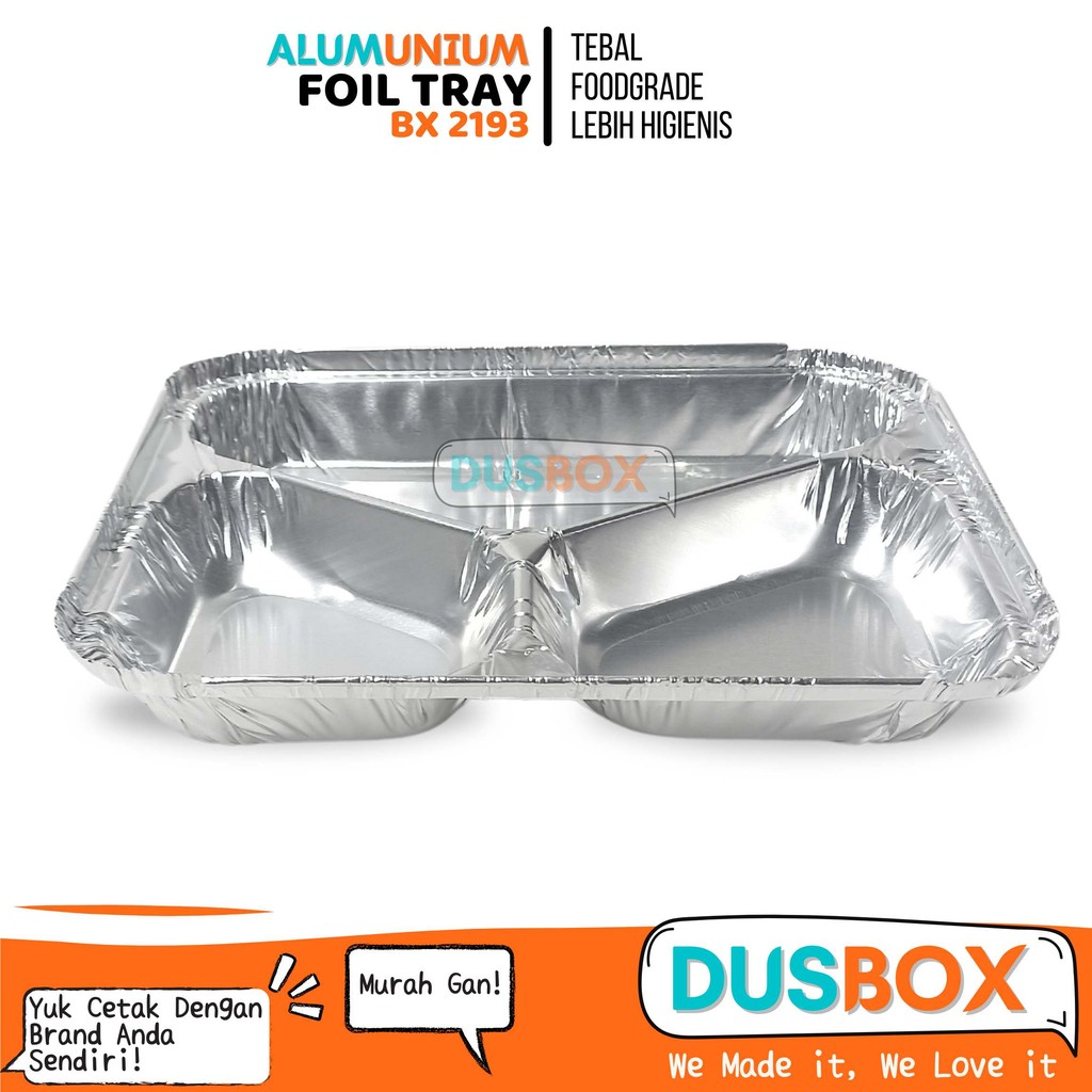 Alumunium Foil Tray Bento Sekat 3 BX 2193 / Alumunium Foil Tray Bento /  Alumunium Foil Tray BX 2193