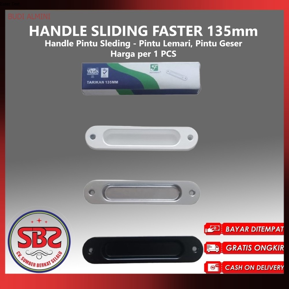 Handle Sliding Faster 135 mm - handel tanam -  handle pintu sleding - pintu geser sliding laci & pin