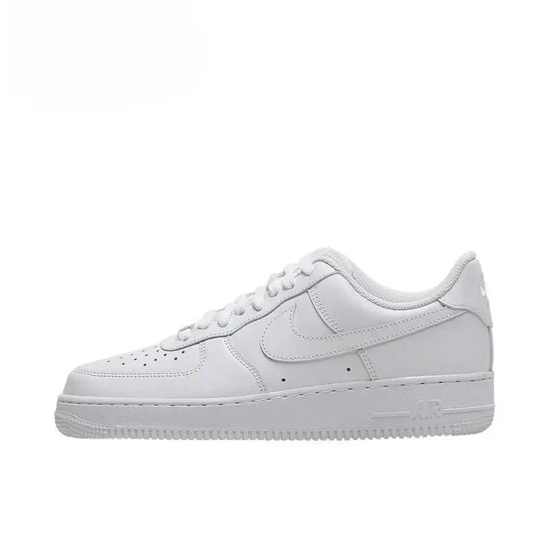 Nike Air Force 1 Skateboarng Shoes for Men and Women Classics AF1 Shoes Tripe Black White Casual Boa