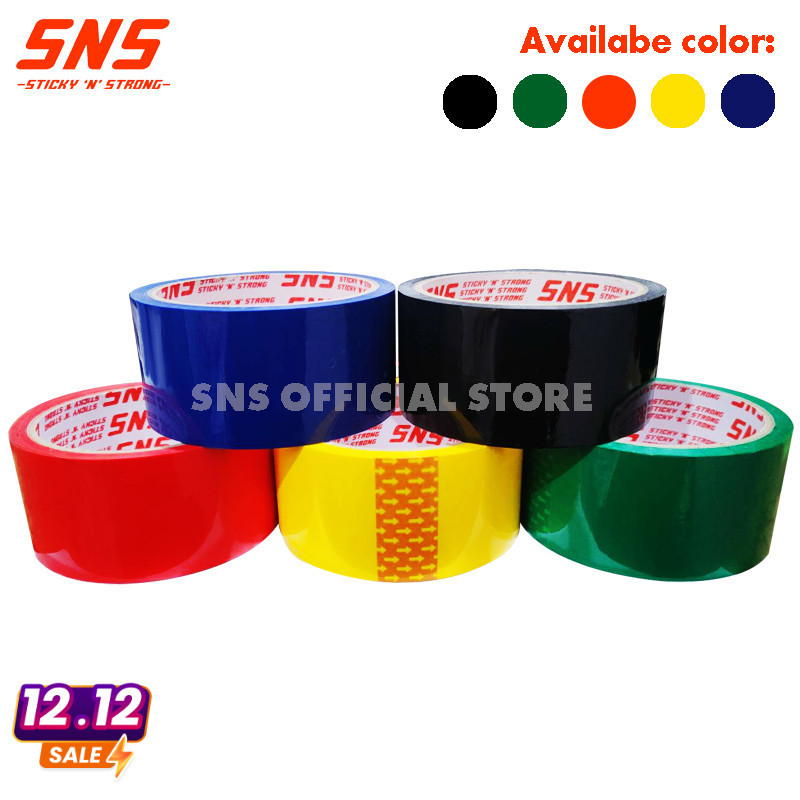 

( 1 KARTON ) LAKBAN WARNA WARNI 45 MM X 50 YARD SNS SAMEDAY INSTANT STICKY N STRONG