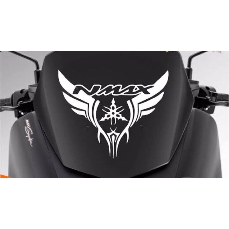 sticker visor motor nmax sticker logo yamaha sayap nmax visor termurah REAL PICT