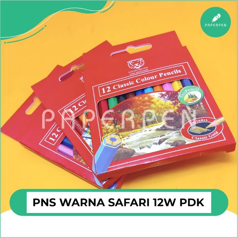 

(PST.ATK) Pensil Warna Safari Pendek 12W