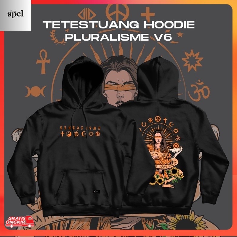 Kaos Kekinian / Tetestuang Hoodie Pluralisme v6 | Membunuh Baphomet | humanity above Religion | Hood