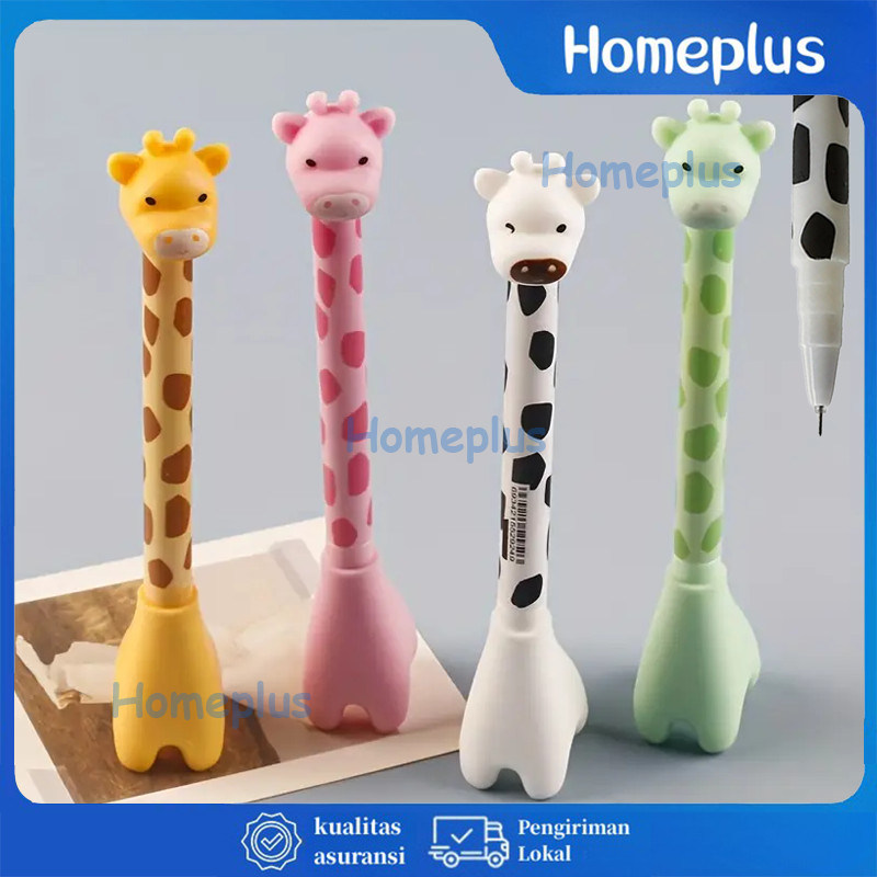 

HomePlus Pulpen Gel 0.5mm Unik Lucu Bentuk Jerapah Warna-Warni / Pulpen Gel Motif Jerapah Lucu