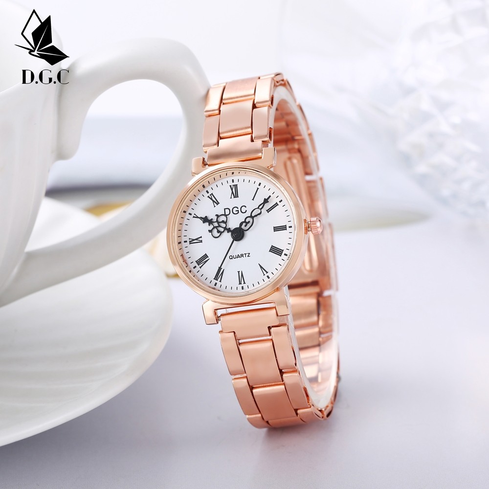 DGC Jam Tangan Wanita Jam tangan wanita kasual versi Korea jam tangan tali Rantai W293