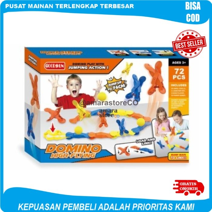 FREE ONGKIR Mainan Anak DOMINO HIG-FLYING 72PCS 8603 Mainan Game Board Family Kid