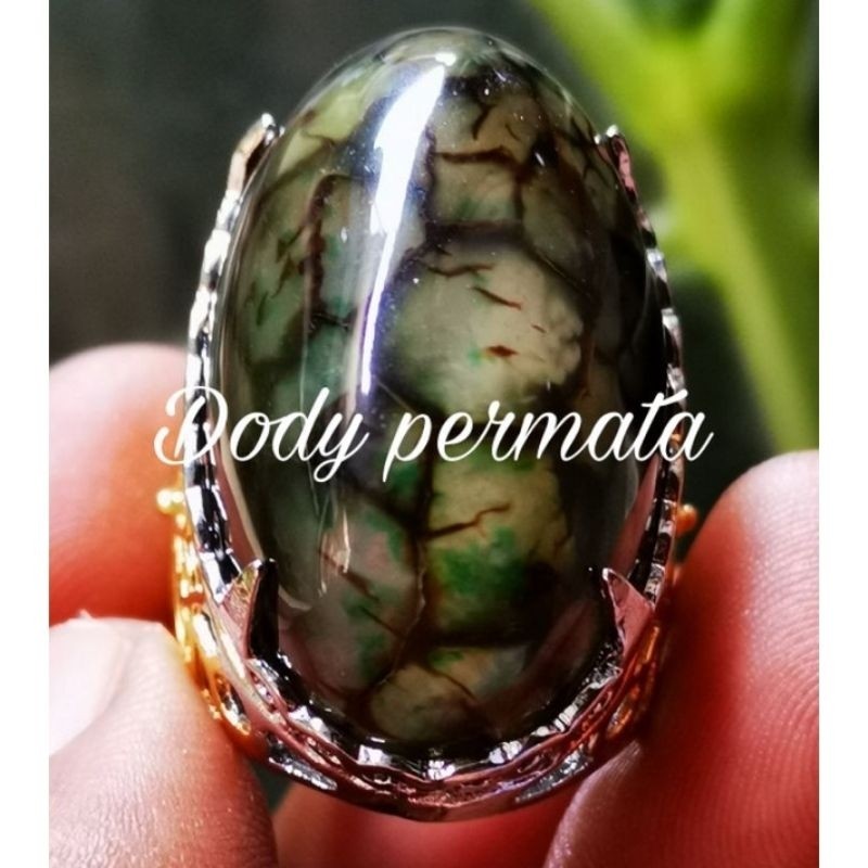 Sisik naga batu akik cincin pria versi jumbo top model