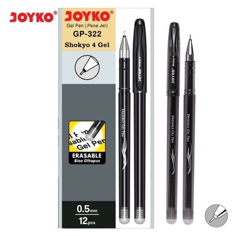 

[JOYKO] PEN ERASEABLE GEL GP-322 | PULPEN BISA DIHAPUS SHOKYO 4 GEL @1LS 12PCS