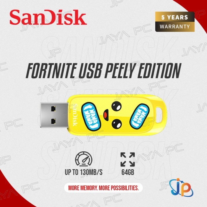 FlashDisk SanDisk Fortnite Peely 64GB - Flash Disk 64 GB USB 3.2