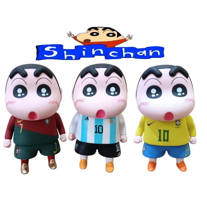 Action Figure Crayon SHINCHAN Cosplay Pemain Bola Ronaldo Messi Neymar - MESSI